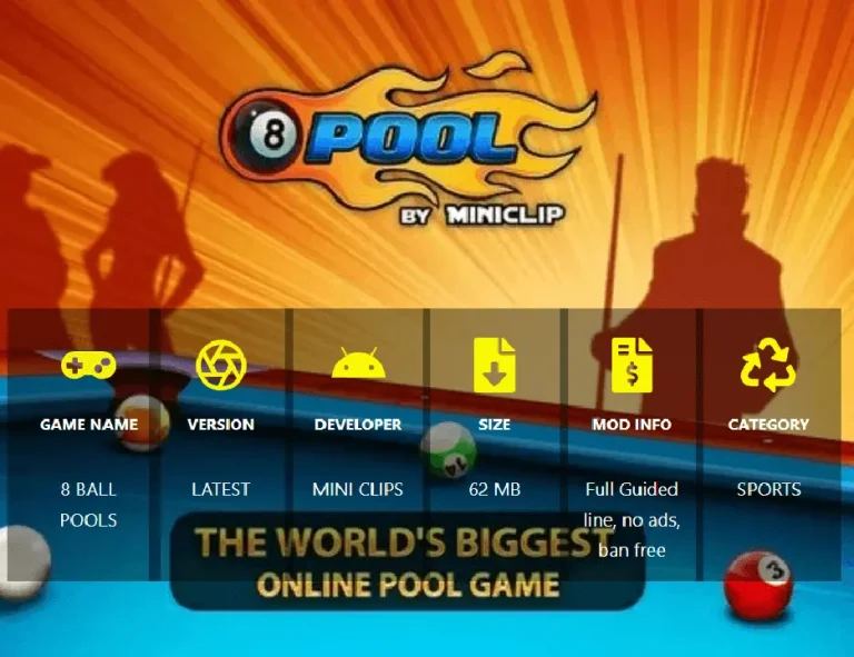 8 BALL POOL MOD APK (Unlimited Coins and Longline)