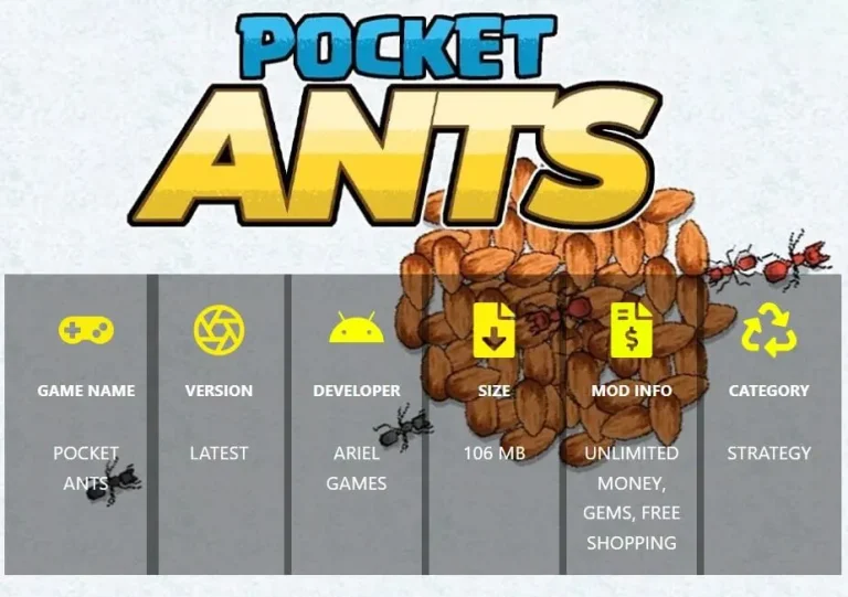 POCKET ANTS MOD APK (Unlimited Money, Gems and Resources)