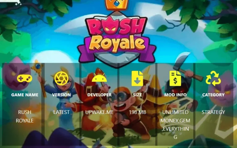RUSH ROYALE MOD APK (Unlimited Money and Gems)