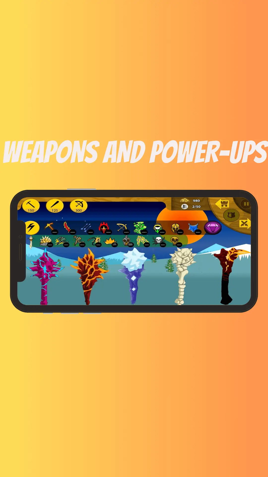WEAPONS AND POWER-UPS