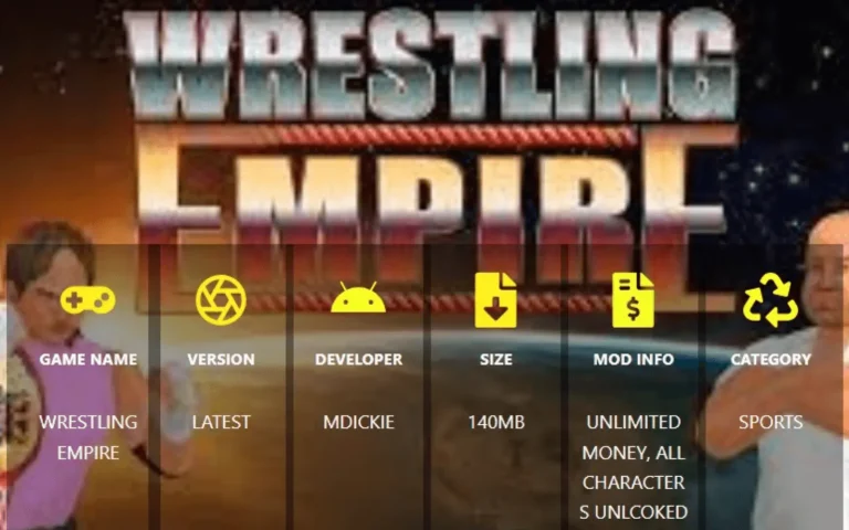 WRESTLING EMPIRE MOD APK (Unlimited Money, All Characters Unlocked)